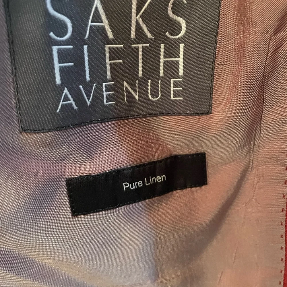 HUGO BOSS SAKS FIFTH AVENUE 100% LINEN JACKET SIZE 44
